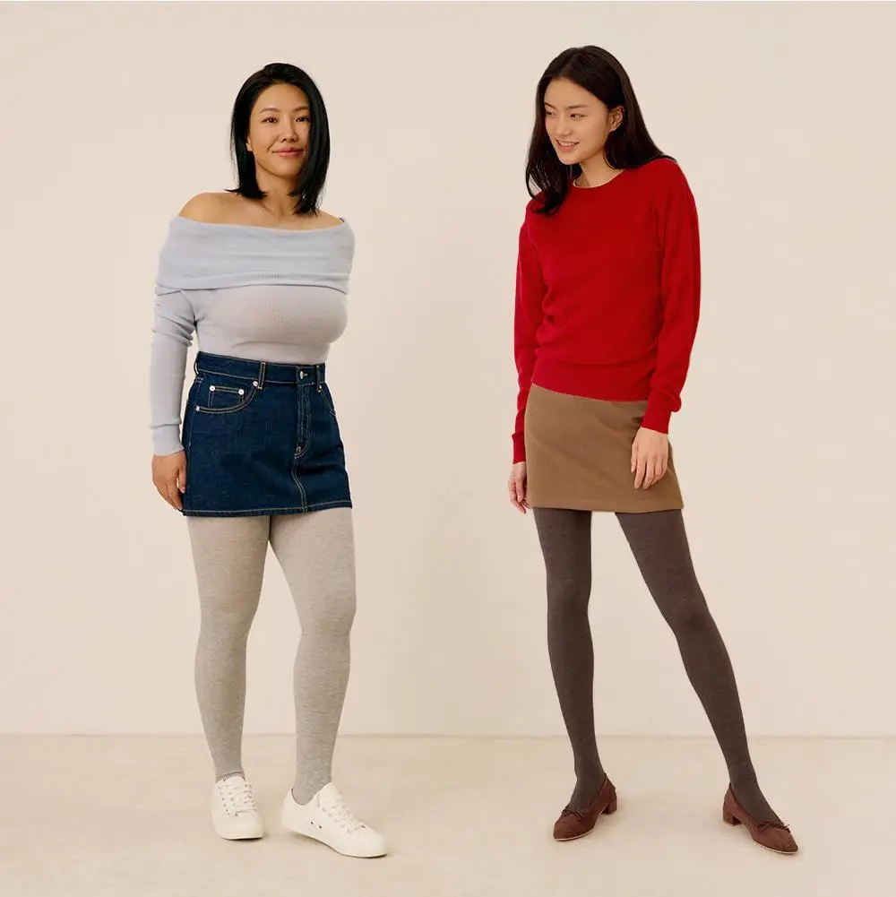 [류혜영 PICK] 마른파이브 넉넉 니트 모달면 스타킹 5colors (블랙/브라운/차콜/그레이/라이트그레이) 상세페이지 45
